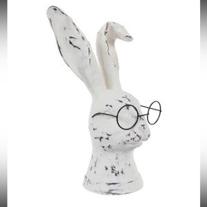 Hobby Lobby  Distressed Bunny With Glasses Farmhouse HTF